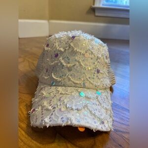 Sequin Embellished Ball Cap